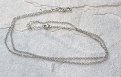 Kette aus Metall - silberfarbig - 2,5mm -  80 cm - 10 St�ck