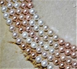 MuschelkernPerle - Rund - multi - 8mm - Kettenstrang