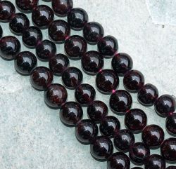 Granat - Kugel - 10mm - Kettenstrang