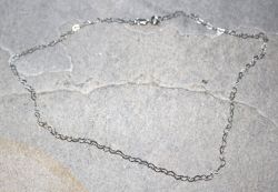Kette aus Metall - silberfarbig - 3mm -  80 cm - 10 St�ck