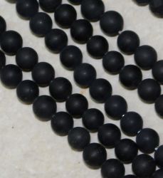 Onyx - Kugel - matt - 4mm - Kettenstrang