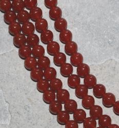 Karneol - Kugel - 6mm - Kettenstrang