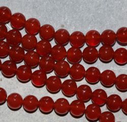 Karneol - Kugel - 8mm - Kettenstrang