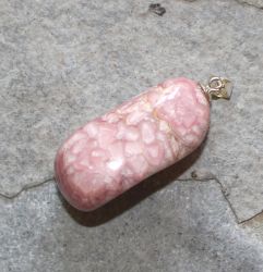 Rhodochrosit - Trommelsteine mit �se - Anh�nger - 1 St�ck