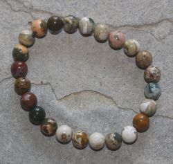 Ozean Jaspis - Kugel - 8mm - Armband Elastik - 1 St�ck
