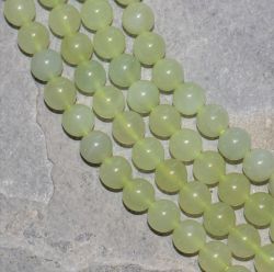 New Jade Serpentin - Kugel - 8mm - Kettenstrang