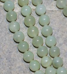 New Jade Serpentin - Kugel - 6mm - Kettenstrang