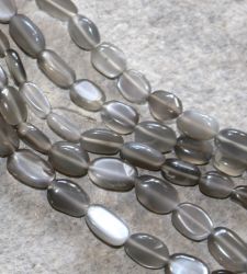 Mondstein - Oval - 5-6mm - Kettenstrang