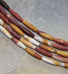Mookait Jaspis - Spindel - matt - 20x5mm - Kettenstrang