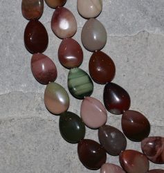 Imperial Jaspis - Tropfen - 16x12mm - Kettenstrang
