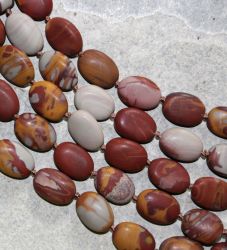 Noreen Jaspis - Oval - matt - 17x12mm - Kettenstrang