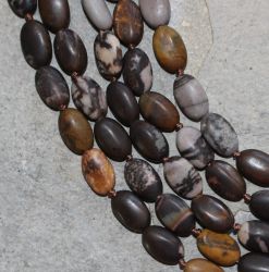 Outback Jaspis - Oval - 12x8mm - Kettenstrang
