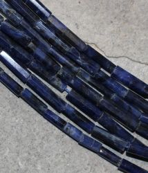 Sodalit - St�bchen - facettiert - 3,5-4,5mm - Kettenstrang