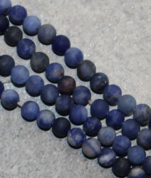 Sodalit - Kugel - matt - 4mm - Kettenstrang