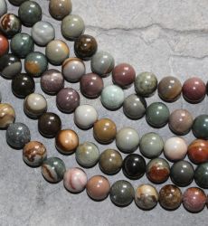 Polychrome Jaspis - Kugel - 12mm - Kettenstrang
