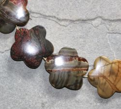 Cherry Creek Jaspis - Blume - 42mm - Kettenstrang