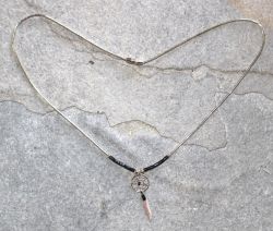 Indianerschmuck - Traumf�nger - Onyx - Kette Silber