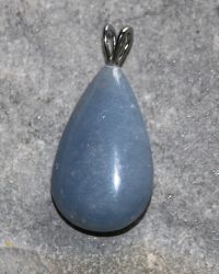 Angelit Anhydrit - Anh�nger mit �se- Tropfen - 1 St�ck