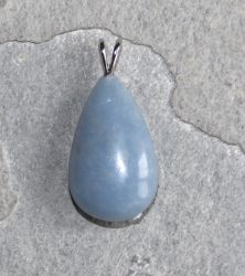 Angelit Anhydrit - Anh�nger mit �se- Tropfen - 1 St�ck