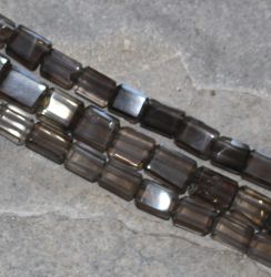 Rauchquarz - Rechteck - 6-7mm - Kettenstrang
