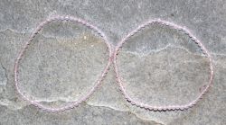 Rosaquarz - Kugel - facettiert - 3mm - Armband Elastik - 2 St.