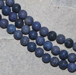 Dumortierit - Kugel - matt - 6mm - Kettenstrang
