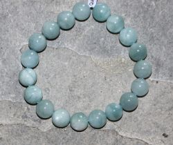 Aquamarin - Kugel - 10mm - Armband Elastik - 1 St�ck