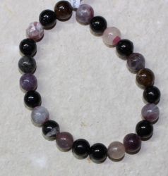 Turmalin multicolor - Kugel - 8mm - Armband Elastik - 1 St�ck