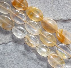 Citrin Quarz - Oval - 12-15mm - Kettenstrang