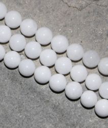 Achat weiss - Kugel - 8mm - Kettenstrang