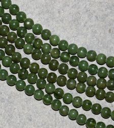 Jade Kanada - Kugel - 5-6mm - Kettenstrang