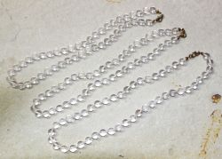 Bergrkristall - Kugel - 8mm - 45cm - Edelstein Kette  - 3 St�ck