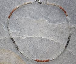 Mondstein - Linse - 4mm - 45cm - Edelstein Kette