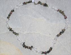 Turmalin multi - Bergkristall - Splitter - Edelstein Kette