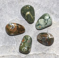 Rhyolith - Trommelsteine gebohrt - Anh�nger - 3 St�ck