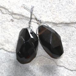 Rauchqaurz - Freeform facettiert - gebohrt - Anh�nger - 2 St�ck
