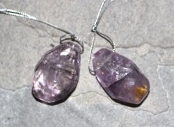 Amethyst - Freeform facettiert - gebohrt - Anh�nger - 2 St�ck