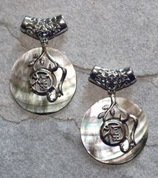 Perlmutt - Anh�nger - Metall - 65mm - 1 St�ck