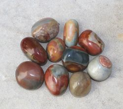 Polychrome Jaspis - Trommelsteine - Jumbo - 1 kg