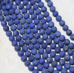 Lapis - Kugel - matt - 6mm -  Kettenstrang