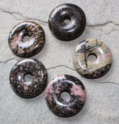 Rodonit - Donuts - 30mm - Anh�nger - 5 St�ck