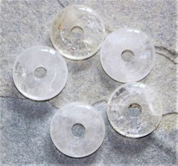 Bergkristall - Donuts - 30mm - Anh�nger - 5 St�ck