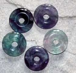 Fluorit - Donuts - 30mm - Anh�nger - 5 St�ck