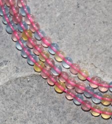 Ice Quartz - Bergkristall - Kugel - 4mm - Kettenstrang