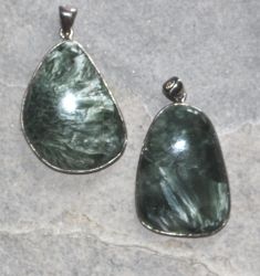 Seraphinit - Anh�nger - Cabochon mit Fassung - 1 St�ck