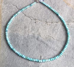 Larimar - Rondelle - 4-6mm - 45cm - Edelstein Kette