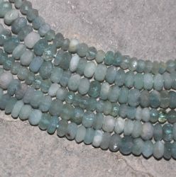 Aquamarin - Rondelle - 6-8mm - facettiert - Kettenstrang