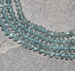 Aquamarin - Rondelle - 3-5mm - Kettenstrang