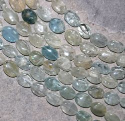 Aquamarin - Oval - 8-10mm - Kettenstrang