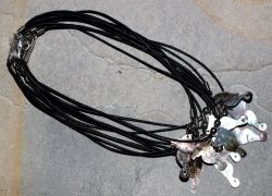 Perlmutt Seepferdchen - Anh�nger - mit Kette - 45cm - 10 St